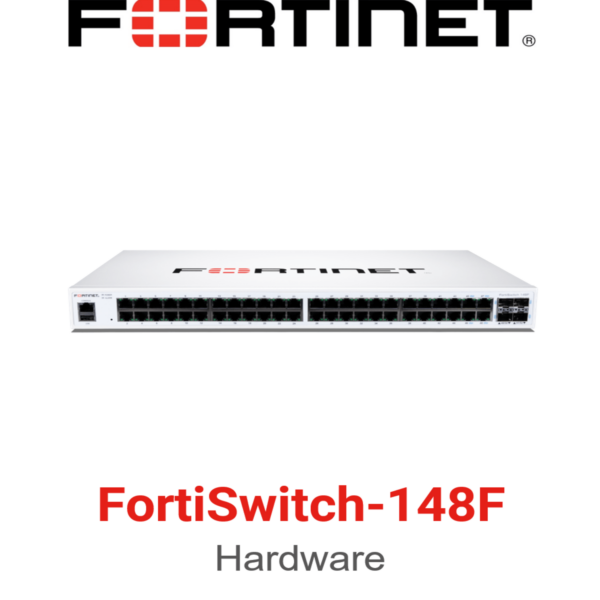 Fortinet FortiSwitch 148F 48 port gigabit non PoE data switch front panel view