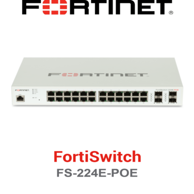 FortiSwitch 224E-POE Gigabit PoE+ Switch front view showcased by Networks Kenya