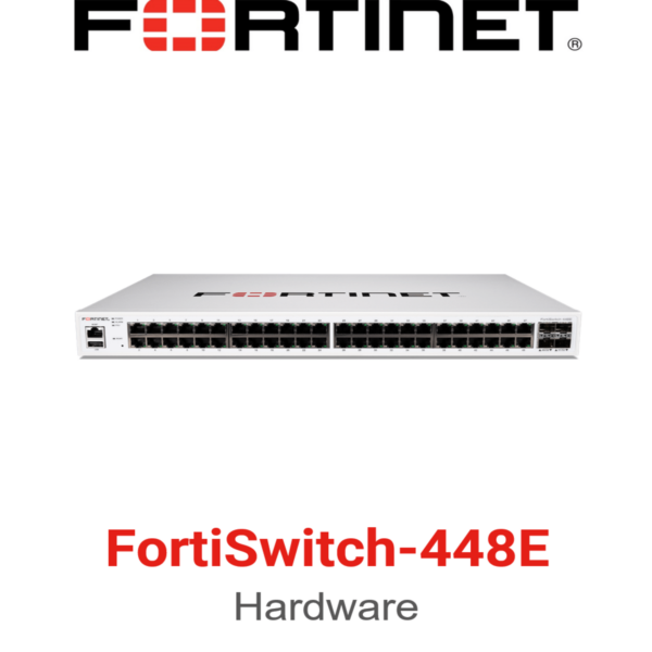 Fortinet FortiSwitch 448E 48 port gigabit non PoE data switch front panel view