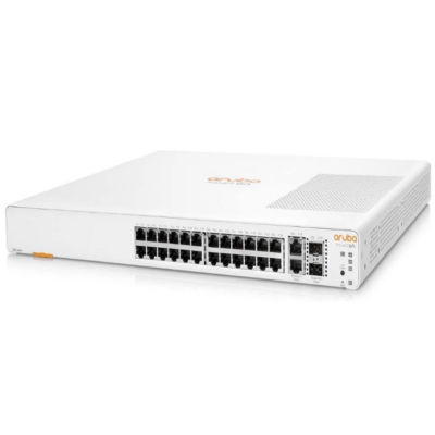 Aruba Instant On 1960 12XGT 4SFP+ Switch front view and ports