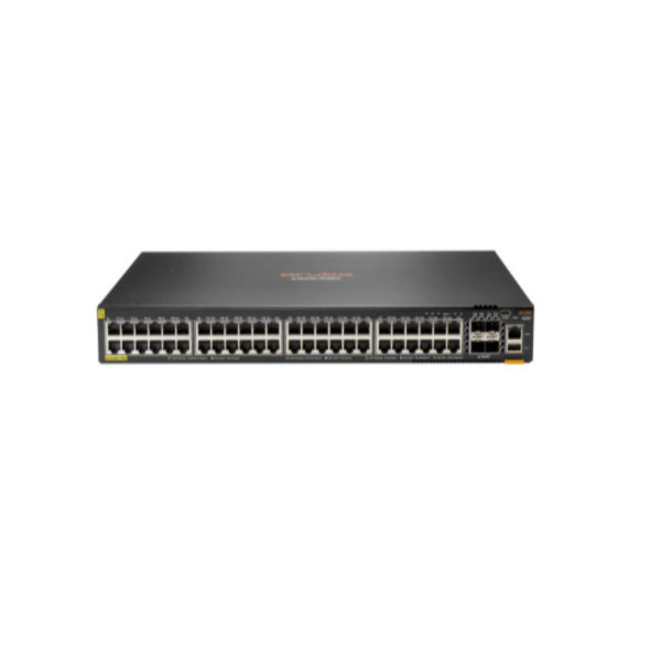Aruba CX 6200F 48G 4SFP+ 370W PoE Switch front view and ports