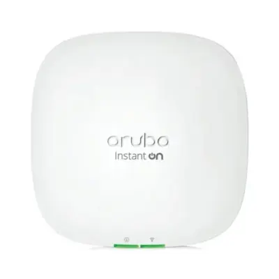 Aruba Instant On AP25 (RW) Indoor Access Point White Wi-Fi 6 4x4 MU-MIMO Wireless Gateway Top View