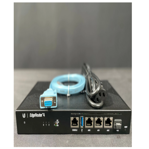 Ubiquiti EdgeRouter 4 ER-4 Compact 4-Port Gigabit Enterprise Router Desktop Enclosure Front View