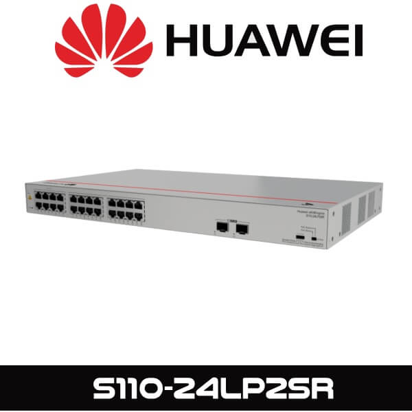 Huawei eKitEngine S110-24LP2SR 24 Port Gigabit PoE Switch Front Port Overview