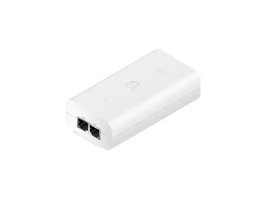 Ubiquiti POE-54V-80W-G High-Power Gigabit Power over Ethernet Injector Black Desktop Enclosure Front View