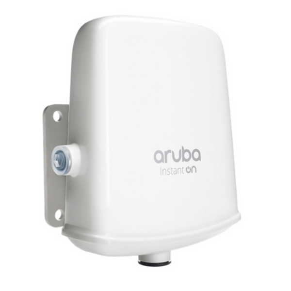 Aruba Instant On AP17 (RW) Outdoor Access Point White Weatherproof Wall and Pole Mount Wi-Fi 5 Gateway Front View