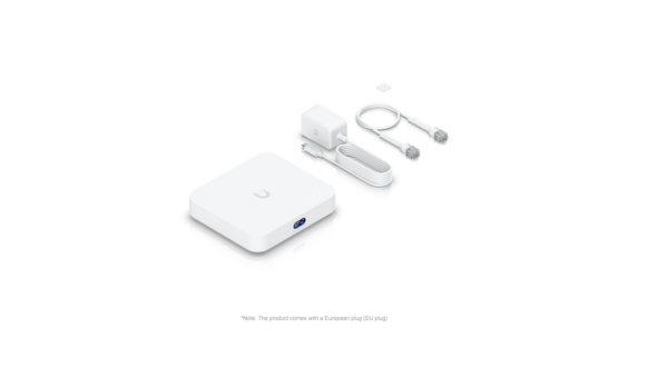 Ubiquiti UniFi Cloud Gateway Ultra UCG-Ultra Compact Multi-WAN Security Gateway Desktop Enclosure Front View