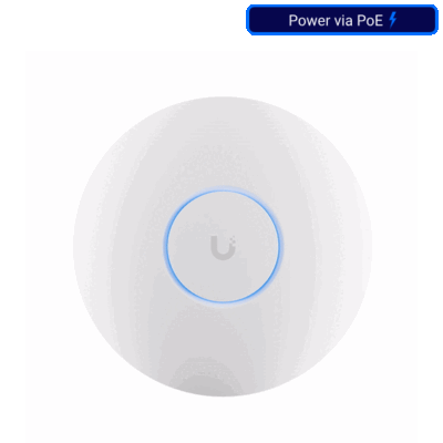 Ubiquiti UniFi U7 Pro Tri-Band Wi-Fi 7 Ceiling Access Point White Enclosure Front View