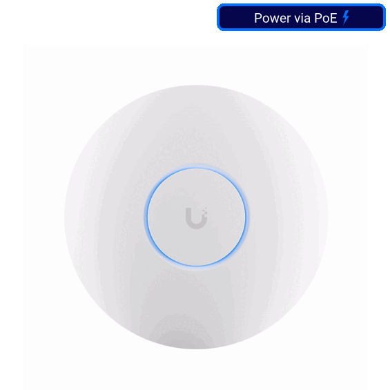 Ubiquiti UniFi U7 Pro Tri-Band Wi-Fi 7 Ceiling Access Point White Enclosure Front View