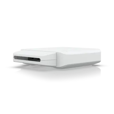 Ubiquiti UniFi USW-Flex Compact 5-Port Weatherproof Managed Gigabit PoE Switch White Outdoor Enclosure Front View