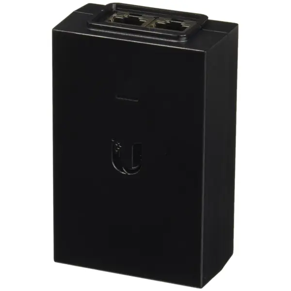 Ubiquiti POE-48-24W-G Gigabit Power over Ethernet Injector White Desktop Enclosure Front View